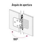 Bolsa 2 bisagras parche de 7 cm, latón antiguo, HERMEX 4