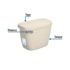 Tanque bajo de porcelana con accesorios, marfil, FOSET 3