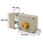 Cerradura sobreponer izq instala-fácil, llave tetra, caja 5
