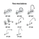 Juego de manerales hex de ABS p/lav-fregadero, cromo, BASIC 4