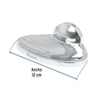 Jabonera ovalada, cromo, FOSET AQUA 3
