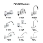 Juego 2 manerales acrílico azul p/lavabo y fregadero, BASIC 4