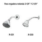 Brazo y chapetón para regadera, latón, cromo, ELEMENT 2