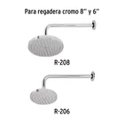 Brazo y chapetón para regadera techo, cromo, ELEMENT 2