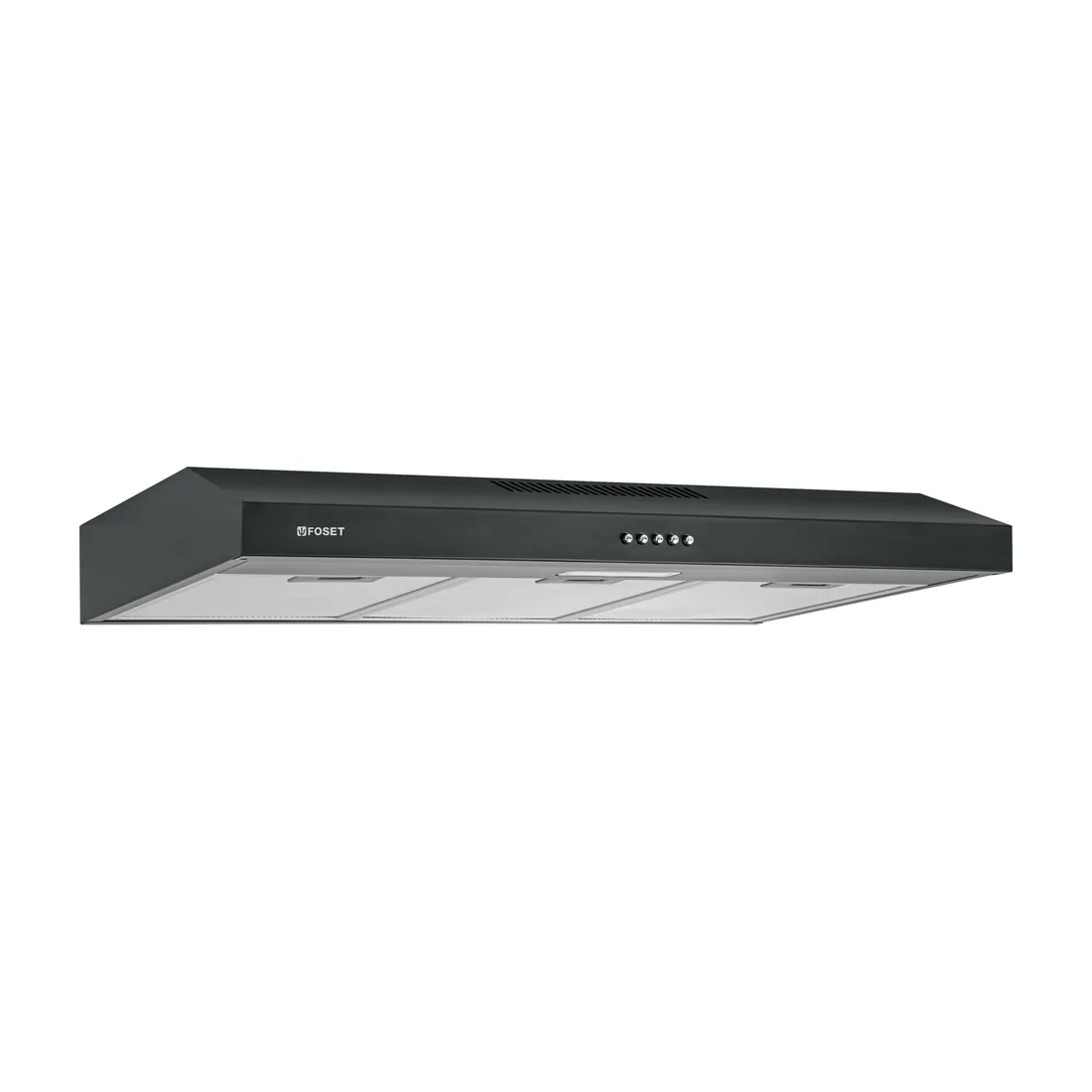 Campana extractora 80 cm, empotrable, negra, FOSET
