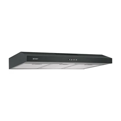Campana extractora 80 cm, empotrable, negra, FOSET