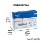 Regadera cromo 8' plato redondo, con brazo, FOSET ELEMENT 8