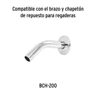 Regadera cromo 4' plato redondo, sin brazo, FOSET ELEMENT 6