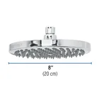 Regadera cromo 8' plato redondo, sin brazo, FOSET ELEMENT 4