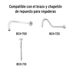 Regadera cromo 8' plato redondo, sin brazo, FOSET ELEMENT 6