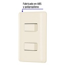 PA-APDO-EBI | Placa armada 1 interruptor y 1 escalera, marfil, Basic
