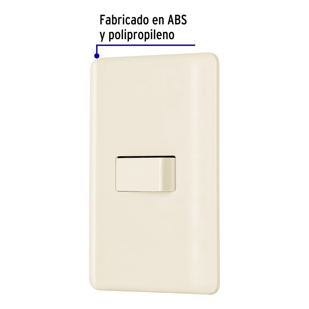 PA-APSE-EBI | Placa armada 1 interruptor de escalera, marfil, Basic