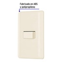 PA-APSE-EBI | Placa armada 1 interruptor de escalera, marfil, Basic