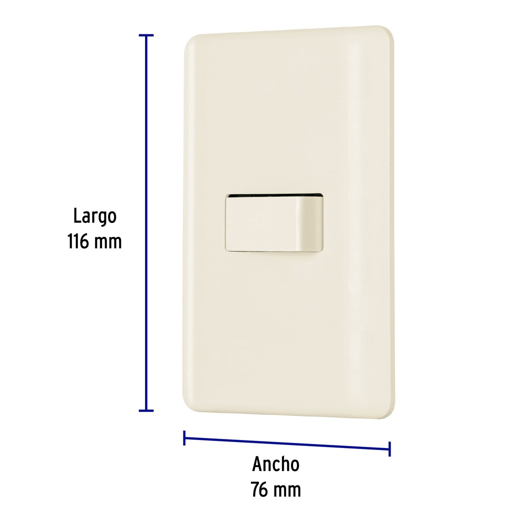 PA-APSE-EBI | Placa armada 1 interruptor de escalera, marfil, Basic