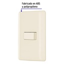 PA-APSE-BI | Placa armada 1 interruptor sencillo, marfil, Volteck