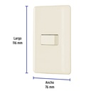 PA-APSE-BI | Placa armada 1 interruptor sencillo, marfil, Volteck