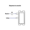 PA-APSE-BI | Placa armada 1 interruptor sencillo, marfil, Volteck