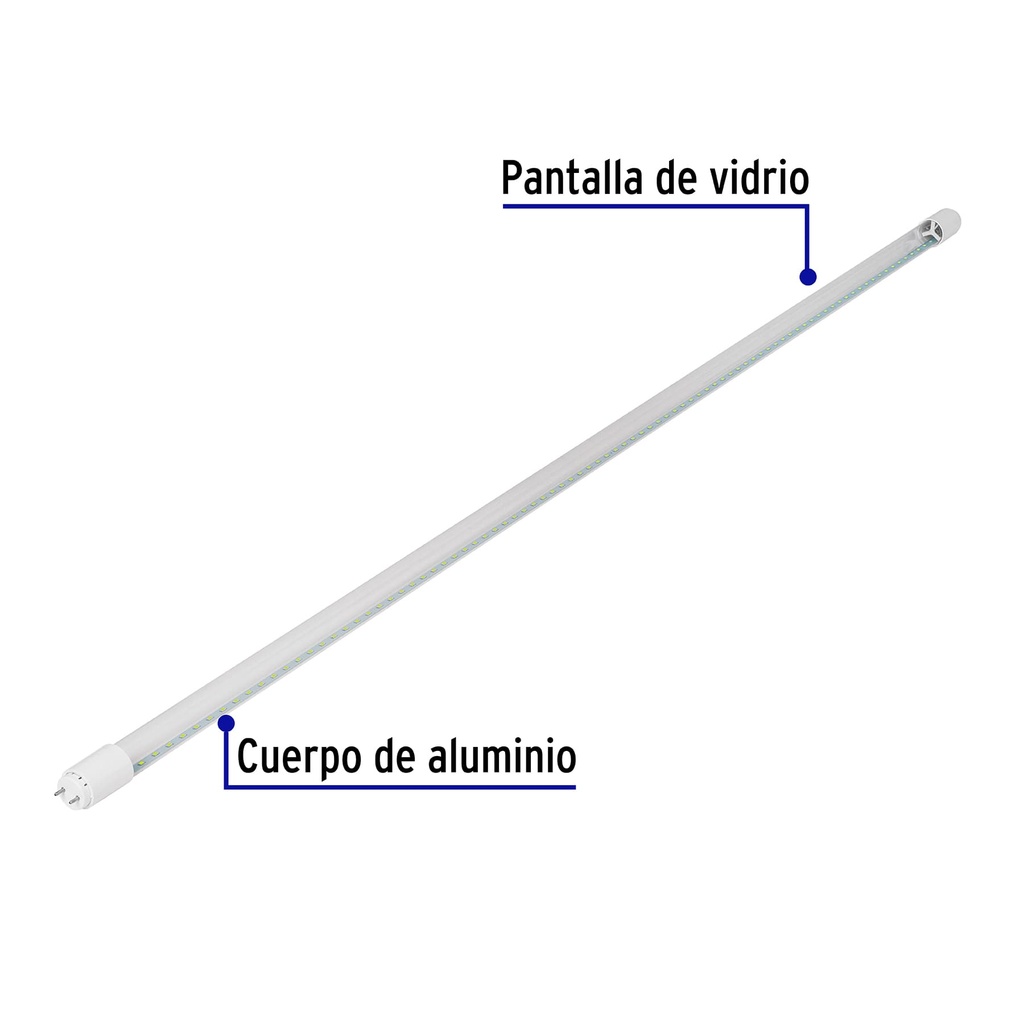 LED-T818V | Tubo de LED T8 18 W base G13 pantalla de vidrio, Basic