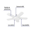 LED-550V | Lámpara de LED 50 W, tipo ventilador con 5 aspas ajustables