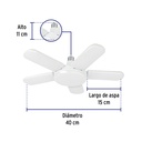 LED-550V | Lámpara de LED 50 W, tipo ventilador con 5 aspas ajustables