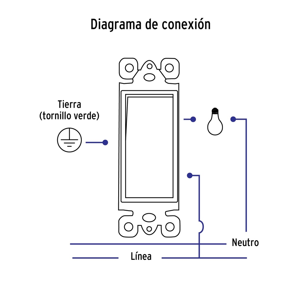 PA-APSE-CLP | Placa armada con interruptor sencillo Classic, Volteck