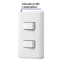 PA-APDO-B | Placa armada con 2 interruptores sencillos, Volteck Basic