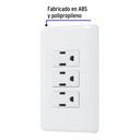 PA-COTR-B | Placa armada con 3 contactos, Volteck Basic