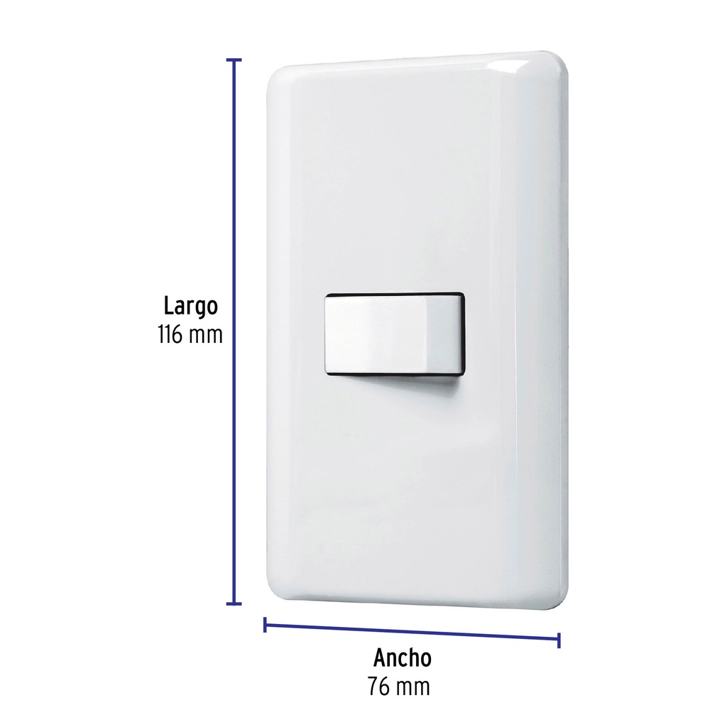 PA-APSE-EB | Placa armada con 1 interruptor de 3 vías, Volteck Basic