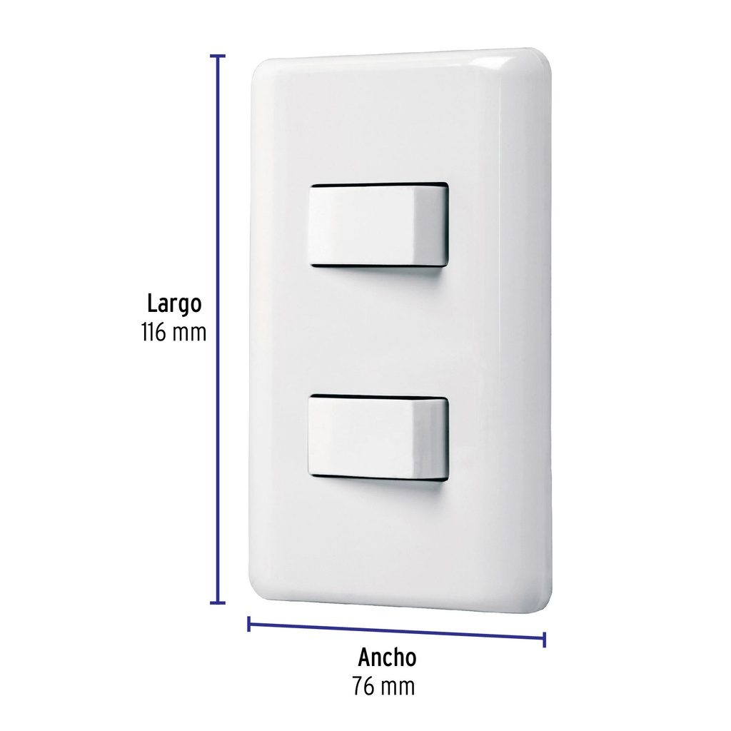 PA-APDO-EB | Placa armada 1 interruptor sencillo + 1 de 3 vías, Basic