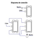 PA-APDO-EB | Placa armada 1 interruptor sencillo + 1 de 3 vías, Basic