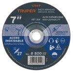 ABT-389 | Disco Tipo 27 de 7' x 7.2 mm desbaste de acero inoxidable