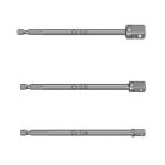 ADA-3L | Juego de 3 adaptadores largos para dados de 1/4, 3/8 y 1/2'