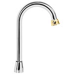 AQCR-60G | Cuello para mezcladora de lavabo, tipo bar,cromo/Oro, Aqua
