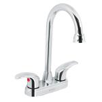 AQM-62 | Mezcladora cromo 4' para lavabo, cuello bar, palanca, Aqua