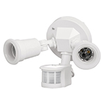 ARB-901S | Arbotante blanco c/sensor movimiento, lámparas no incluidas