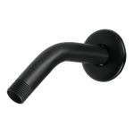BCH-500M | Brazo corto con chapetón para regadera, negro mate, Aqua