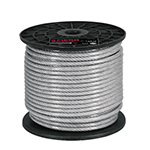 CAB-1/4RX | Metro de cable rígido 1/4' acero 7x7 recubierto PVC, 75 m
