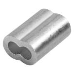 CAD-1/4 | Bolsa con 50 casquillos dobles de aluminio, 1/4', Fiero