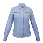 CAM-AZ-DLL | Camisa azul para dama, manga larga talla G, Truper
