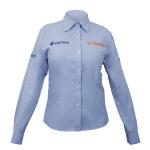 CAM-AZ-DLM | Camisa azul para dama, manga larga talla M, Truper