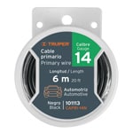 CAPRI-12N | Carrete con 3.5 m de cable primario negro calibre 12, Truper