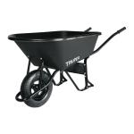 CAT-60PL | Carretilla concha plástica 6 ft3 Neumática, bastidor tubular