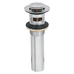 CE-206 | Contra p/lavabo con rebosadero, sistema push, cromo, 1-1/4'