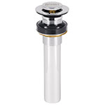 CE-206S | Contra p/lavabo sin rebosadero, sistema push, cromo, 1-1/4'