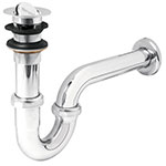 CE-208 | Céspol p/lavabo latón c/contra tipo moneda, cromo, 1-1/4'