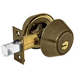CERO-22 | Cerrojo llave-llave latón antiguo, llave de puntos, Hermex
