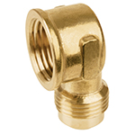 CLG-523 | Codo para estufa a 90° de latón de 1/2 x 1/2', Foset