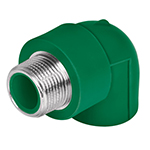 CV-511 | Codo 90° PPR de 1/2' macho con inserto metálico, Foset