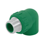 CV-512 | Codo 90° PPR de 3/4' macho con inserto metálico, Foset