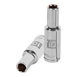 D-1210-ML | Dado largo de 10 mm, 6 puntas, cuadro 1/2', Truper